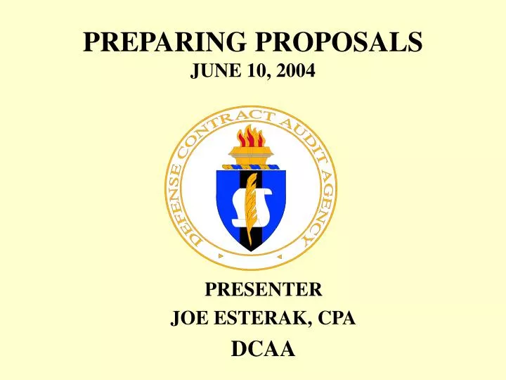 preparing proposals june 10 2004