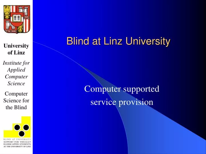 blind at linz university