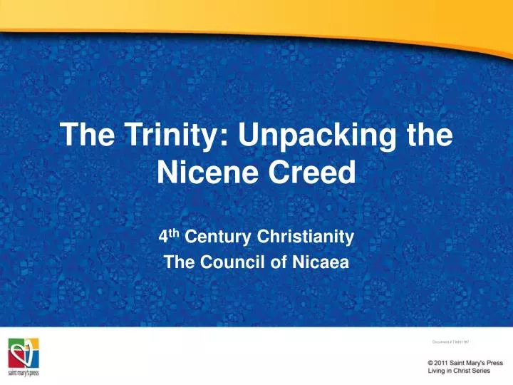 the trinity unpacking the nicene creed