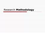 Research Methodology - slide 1