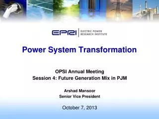 Power System Transformation
