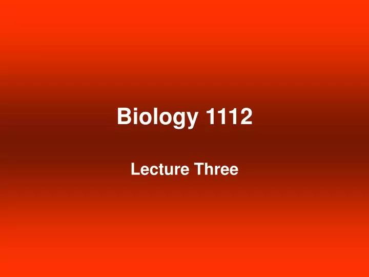 biology 1112