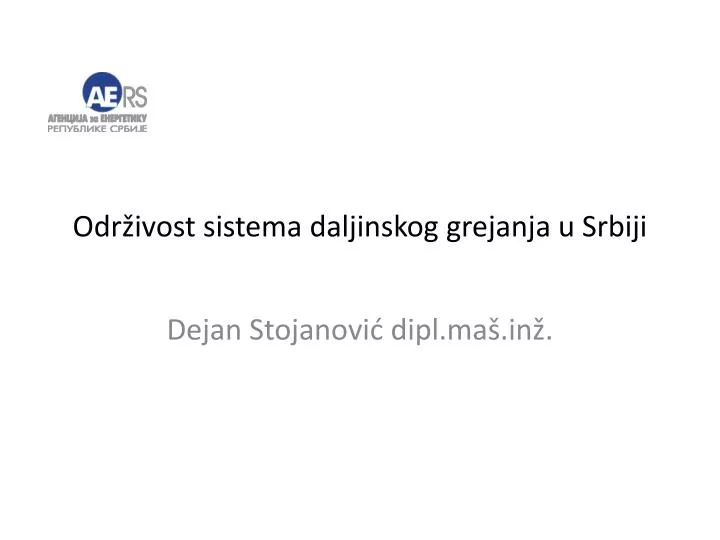 odr ivost sistema daljinskog grejanja u srbiji