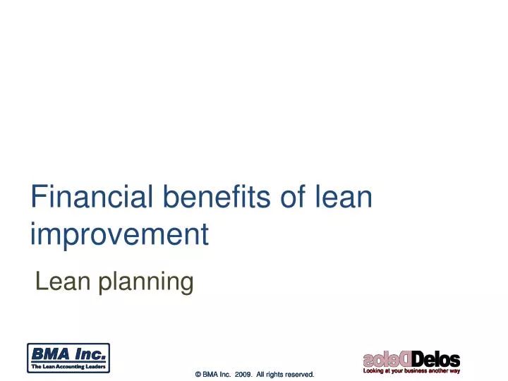 financial benefits of lean improvement