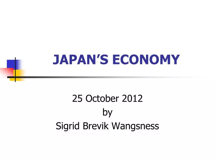 japan s economy