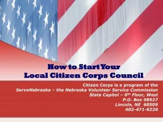 How to Start Your Local Citizen Corps Council