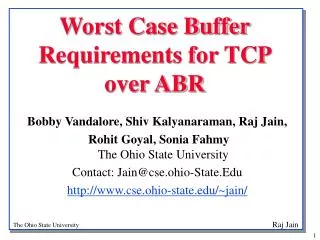 Worst Case Buffer Requirements for TCP over ABR