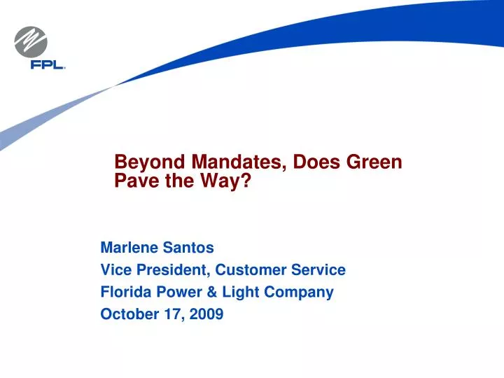 beyond mandates does green pave the way