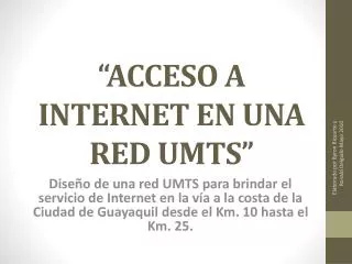“ACCESO A INTERNET EN UNA RED UMTS”