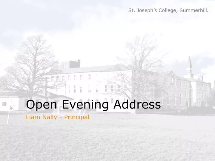 open evening address