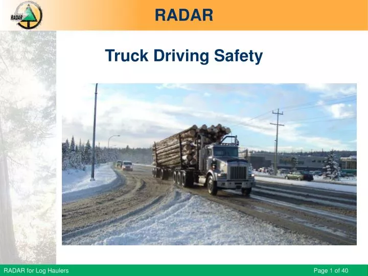 radar for log haulers truck driving safety