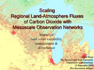 Scaling Regional Land-Atmosphere Fluxes of Carbon Dioxide with Mesoscale Observation Networks