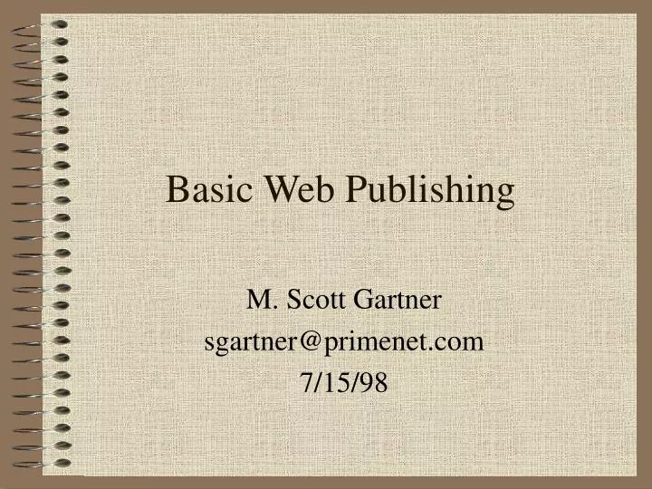 basic web publishing