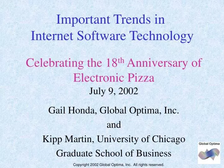 celebrating the 18 th anniversary of electronic pizza july 9 2002