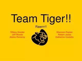 Team Tiger!! Rawrrr!!