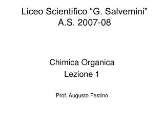 Liceo Scientifico “G. Salvemini” A.S. 2007-08