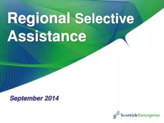 Regional Selective Assistance