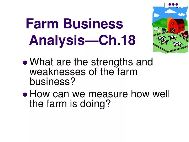 farm business analysis ch 18