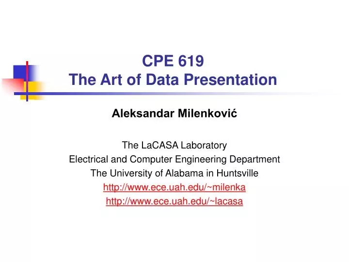 cpe 619 the art of data presentation