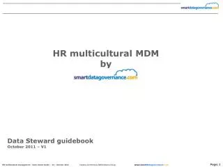 Data Steward guidebook October 2011 – V1
