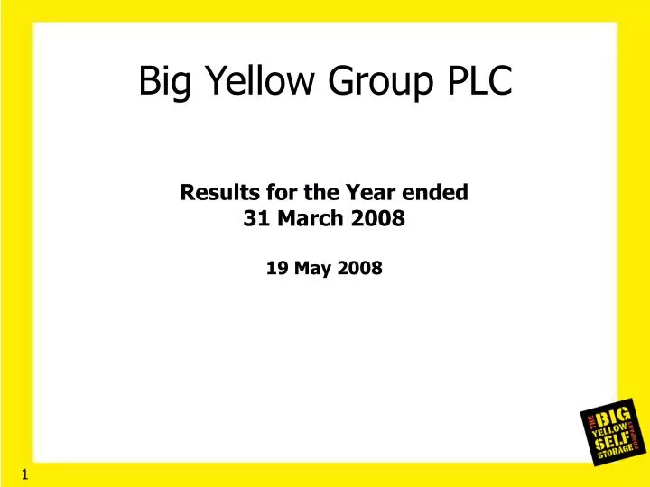 big yellow group plc