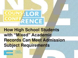 How High School Students with “Mixed” Academic Records Can Meet Admission Subject Requirements