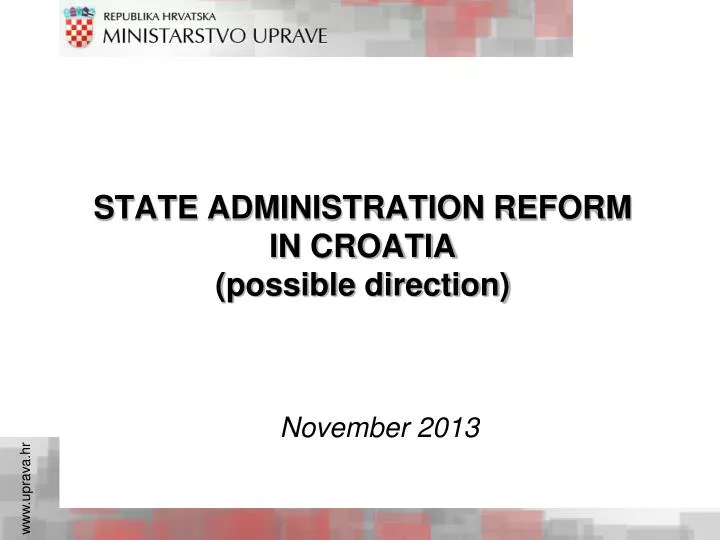 state administration reform in croatia possible direction