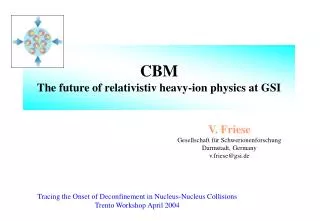 CBM The future of relativistiv heavy-ion physics at GSI