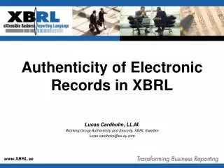 Authenticity of Electronic Records in XBRL