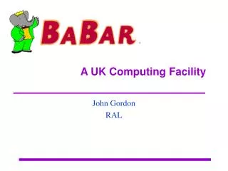 A UK Computing Facility