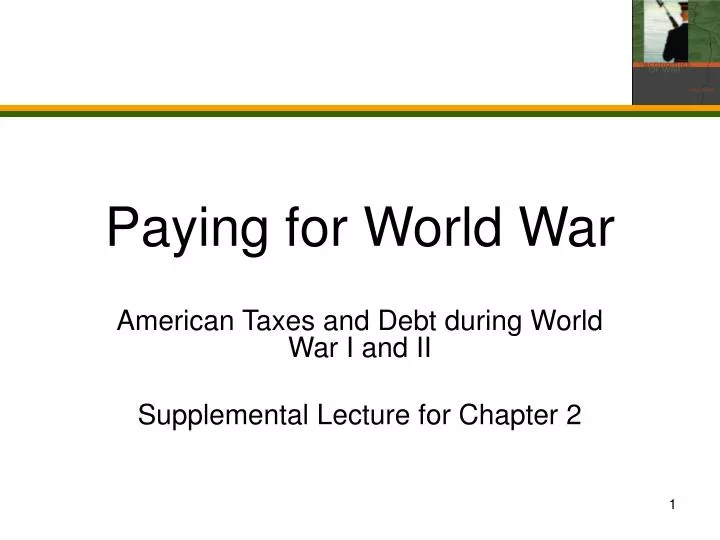 paying for world war