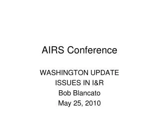 AIRS Conference