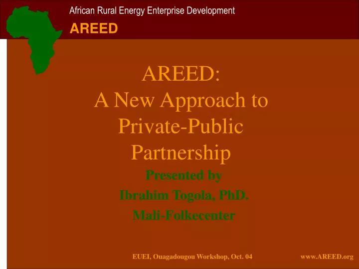 areed a new approach to private public partnership
