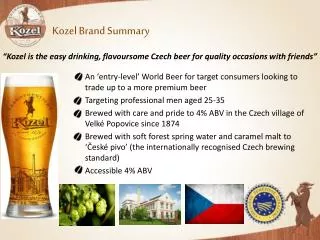 Kozel Brand Summary