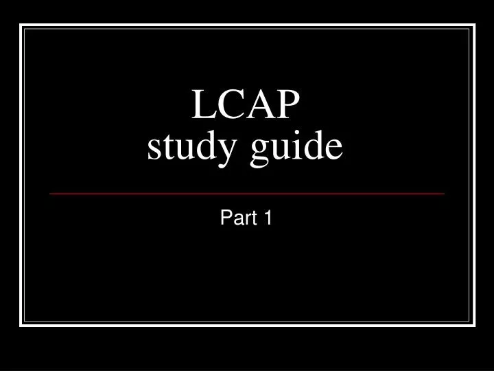 lcap study guide