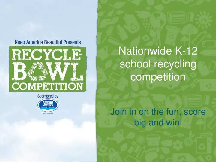 nationwide k 12 school recycling competition