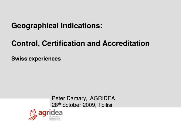 geographical indications control certification and accreditation swiss experiences