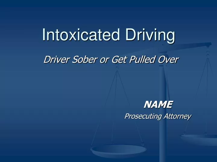 intoxicated driving
