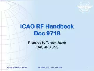 ICAO RF Handbook Doc 9718