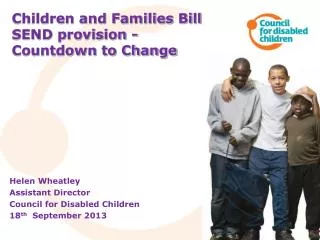 Children and Families Bill SEND provision - Countdown to Change