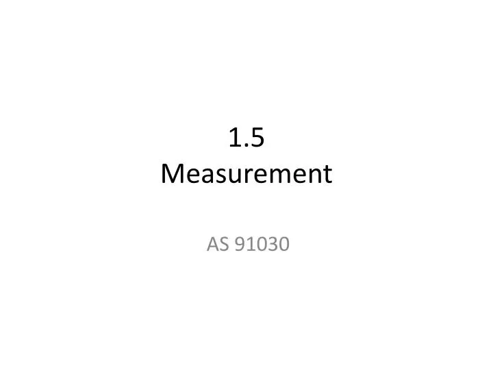 1 5 measurement