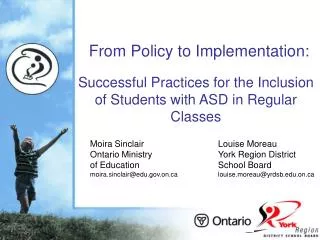 Successful Practices for the Inclusion of Students with ASD in Regular Classes