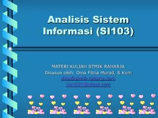 Analisis Sistem Informasi (SI103)
