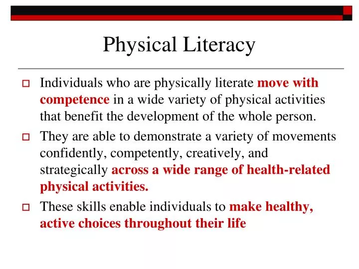 physical literacy