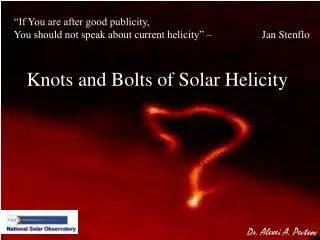 Knots and Bolts of Solar Helicity