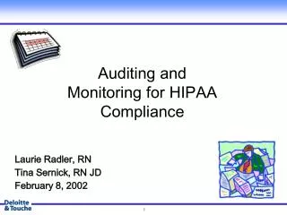 Auditing and Monitoring for HIPAA Compliance