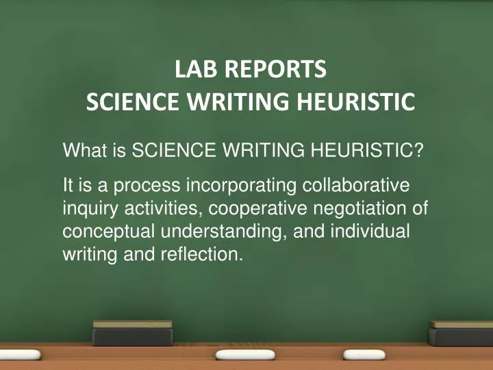 lab reports science writing heuristic