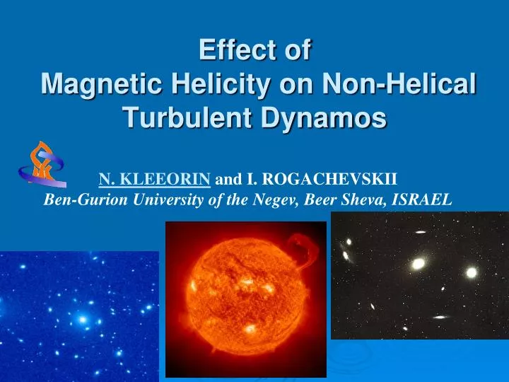 effect of magnetic helicity on non helical turbulent dynamos