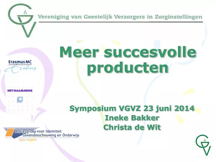 meer succesvolle producten