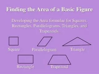 Finding the Area of a Basic Figure